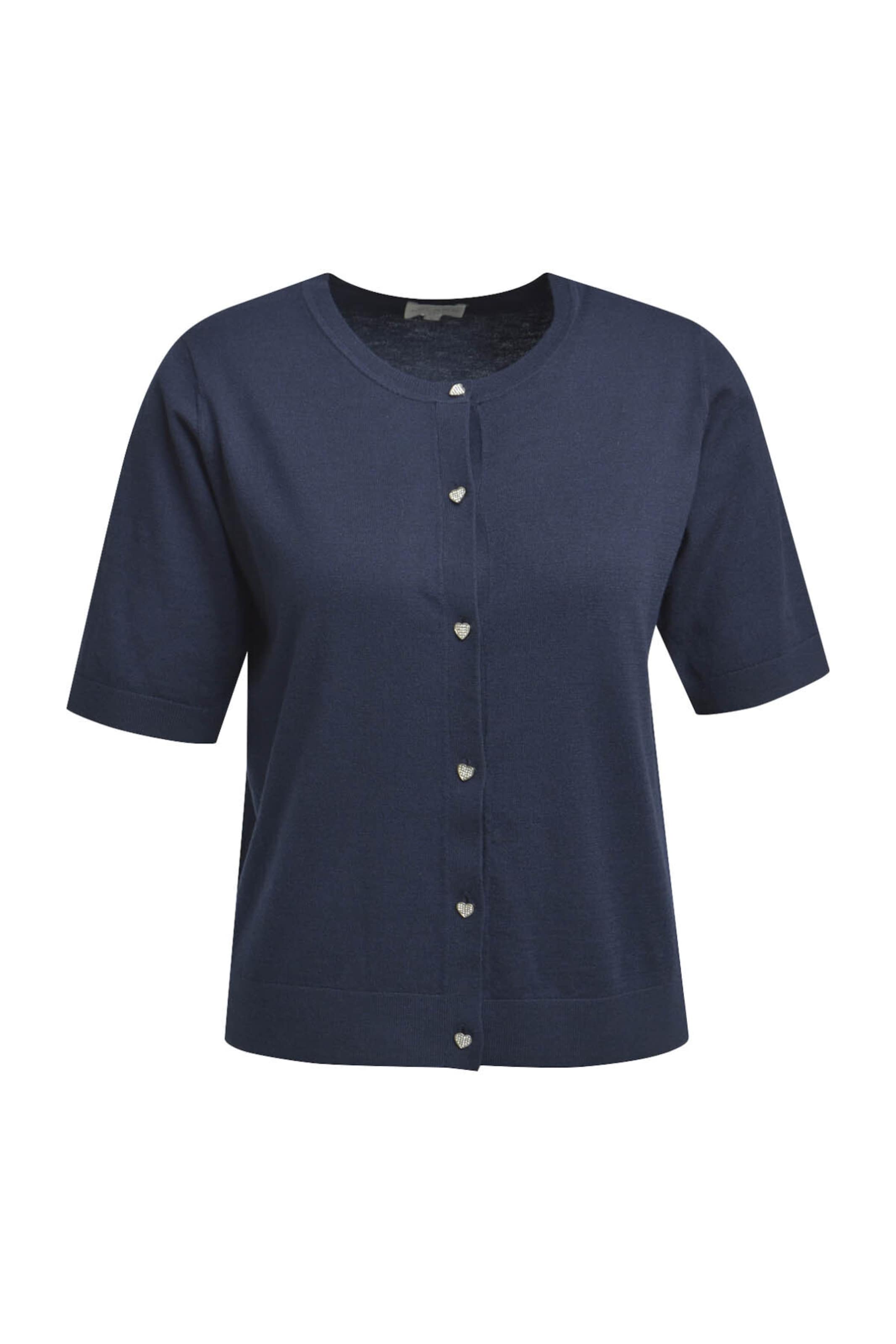 Milano Italy Knit Cardigan in Blue: front