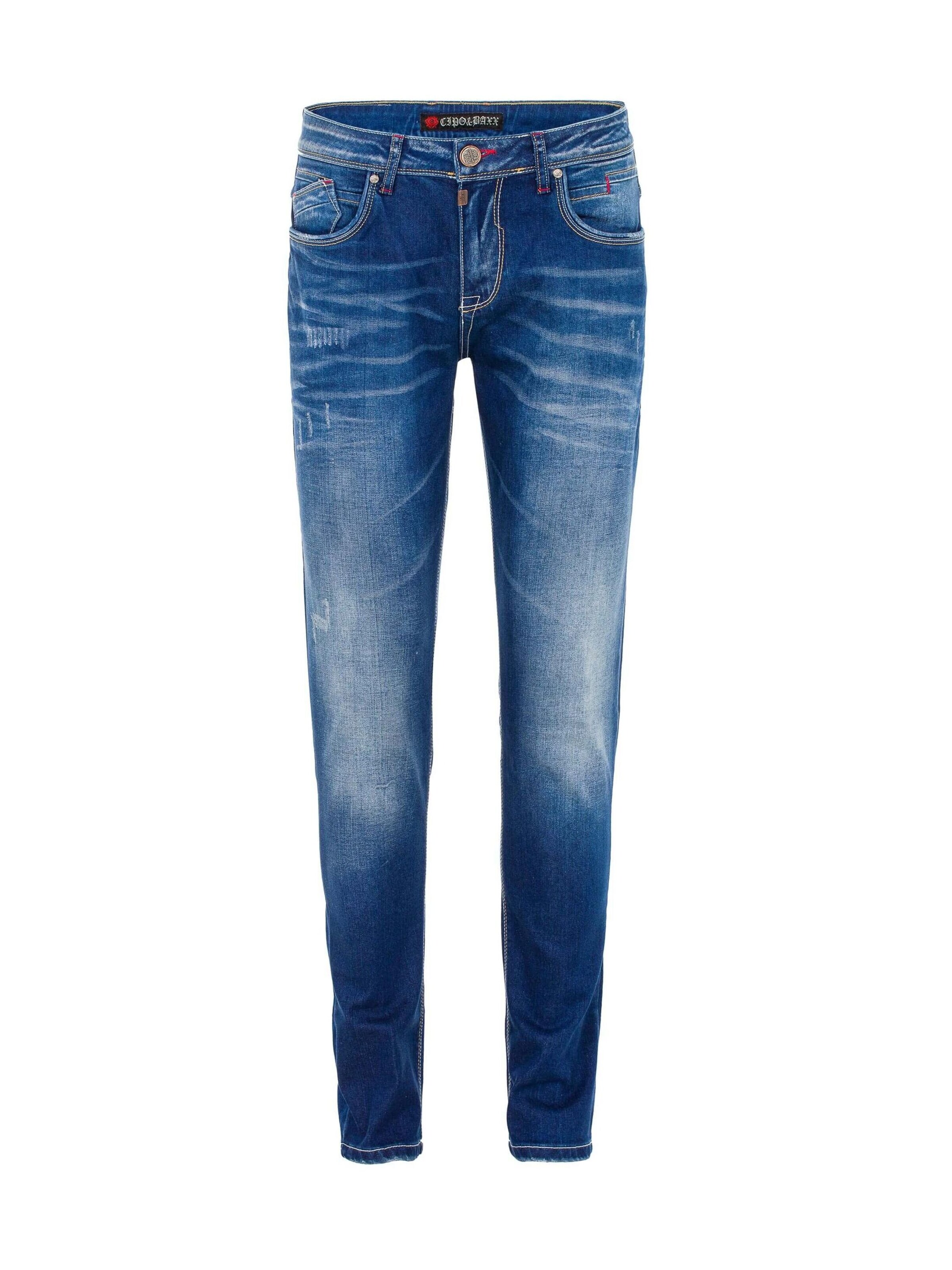 CIPO & BAXX Regular Jeans in Blauw: voorkant