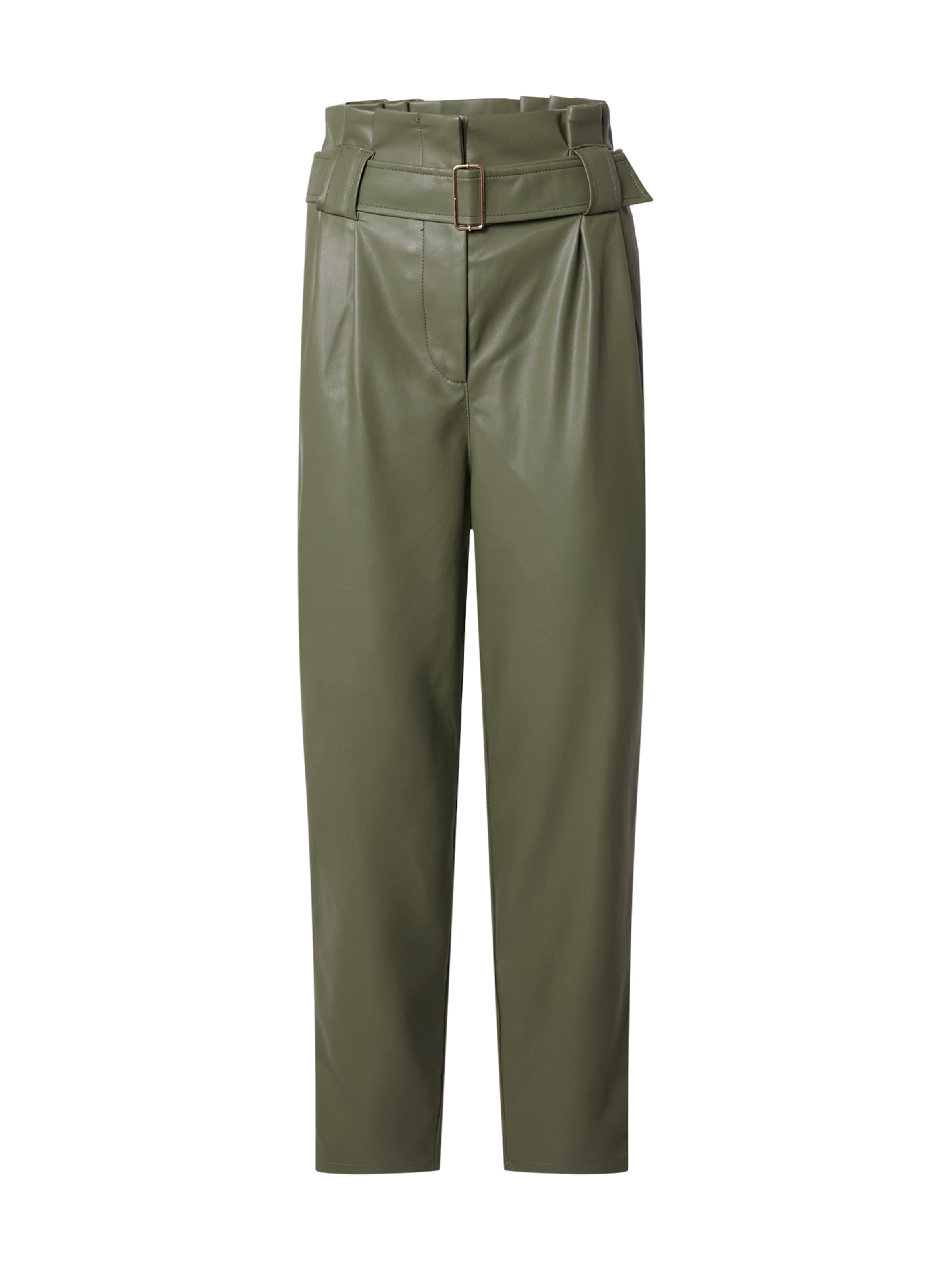 EDITED Loose fit Pleated Pants 'Margit' in Green: front