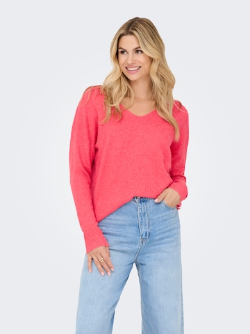 Pull-over 'ONLRICA' ONLY en orange : devant