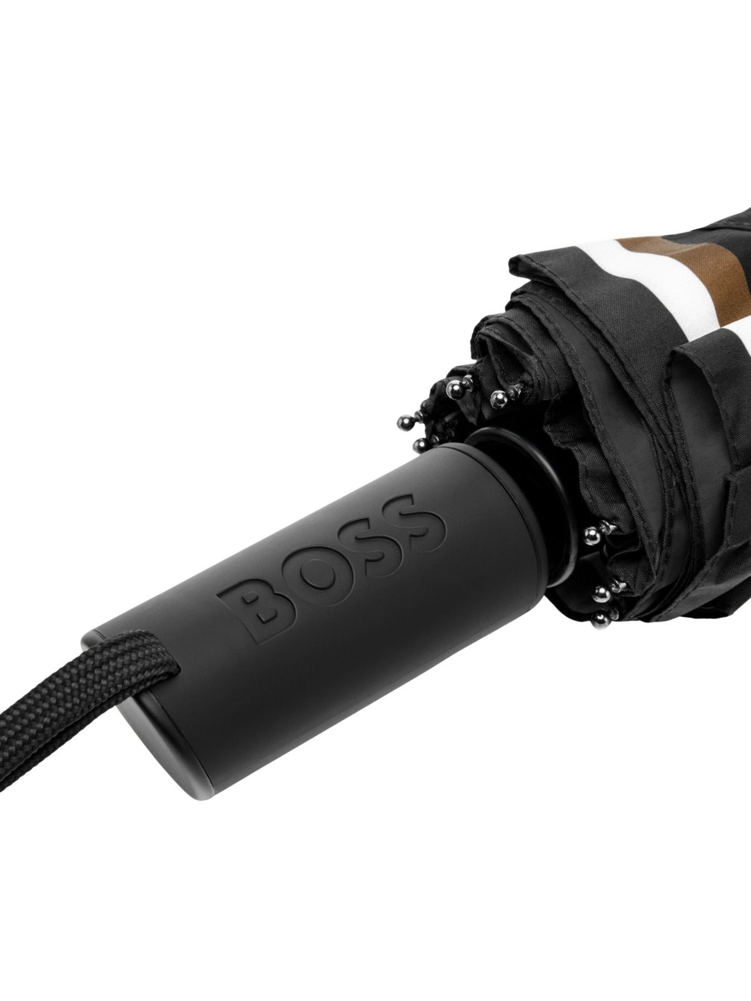 BOSS Paraplu 'Pocket umbrella Varsity' in Zwart