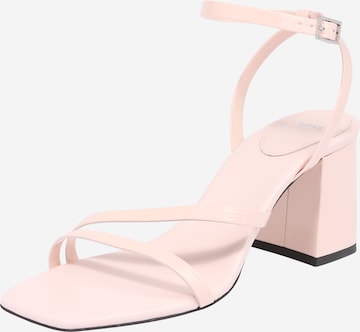 BOSS Orange Strap Sandals 'Addison' in Pink: front