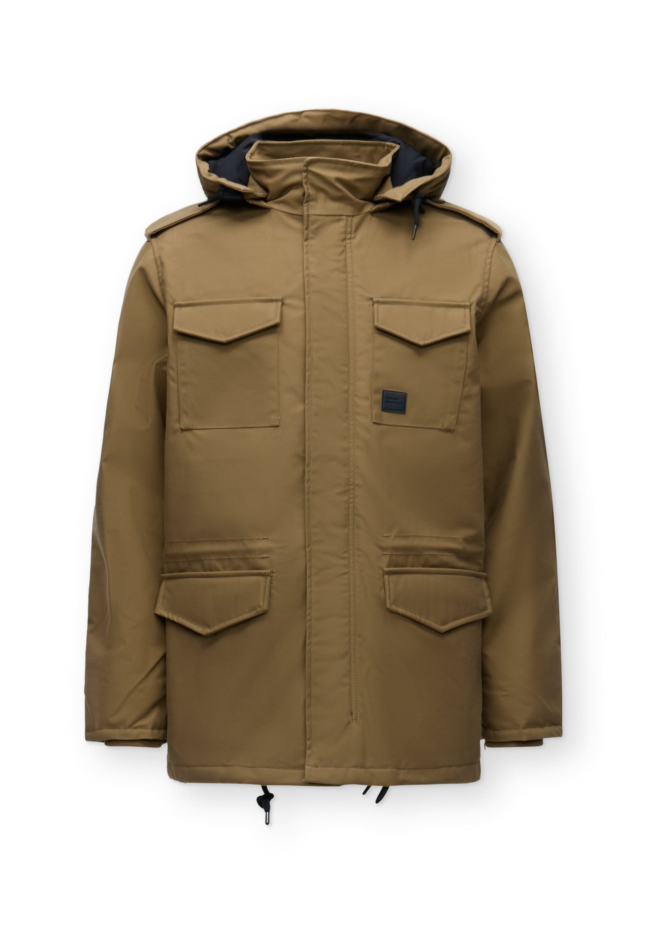 Vintage Industries Tussenparka 'Darren' in Bruin: voorkant