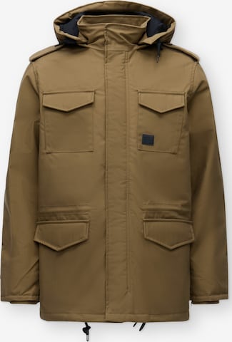 Vintage Industries Tussenparka 'Darren' in Bruin: voorkant