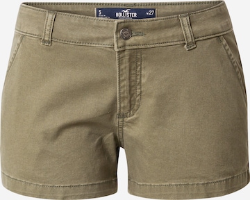 HOLLISTER Regular Broek in Groen: voorkant