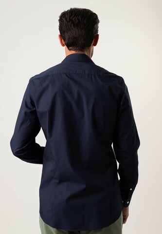 Black Label Shirt Slim fit Business Shirt 'POPLIN' in Blue