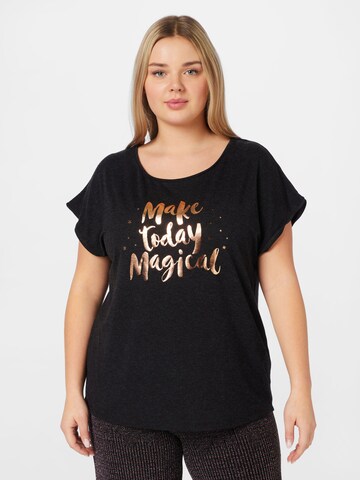 ABOUT YOU Curvy - Camiseta 'Silvana' en negro: frente