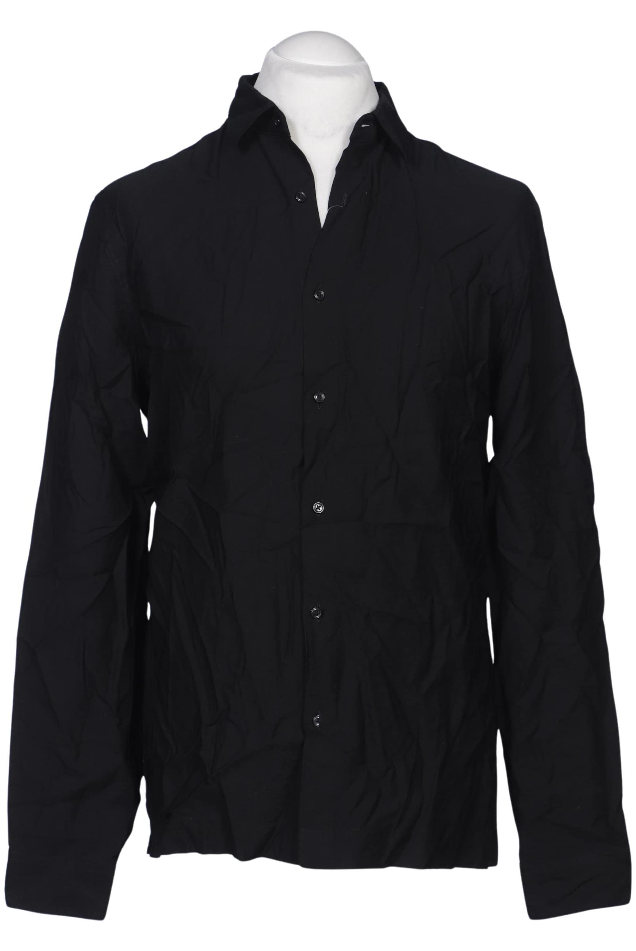 MANGO MAN Button Up Shirt in M in Black: front