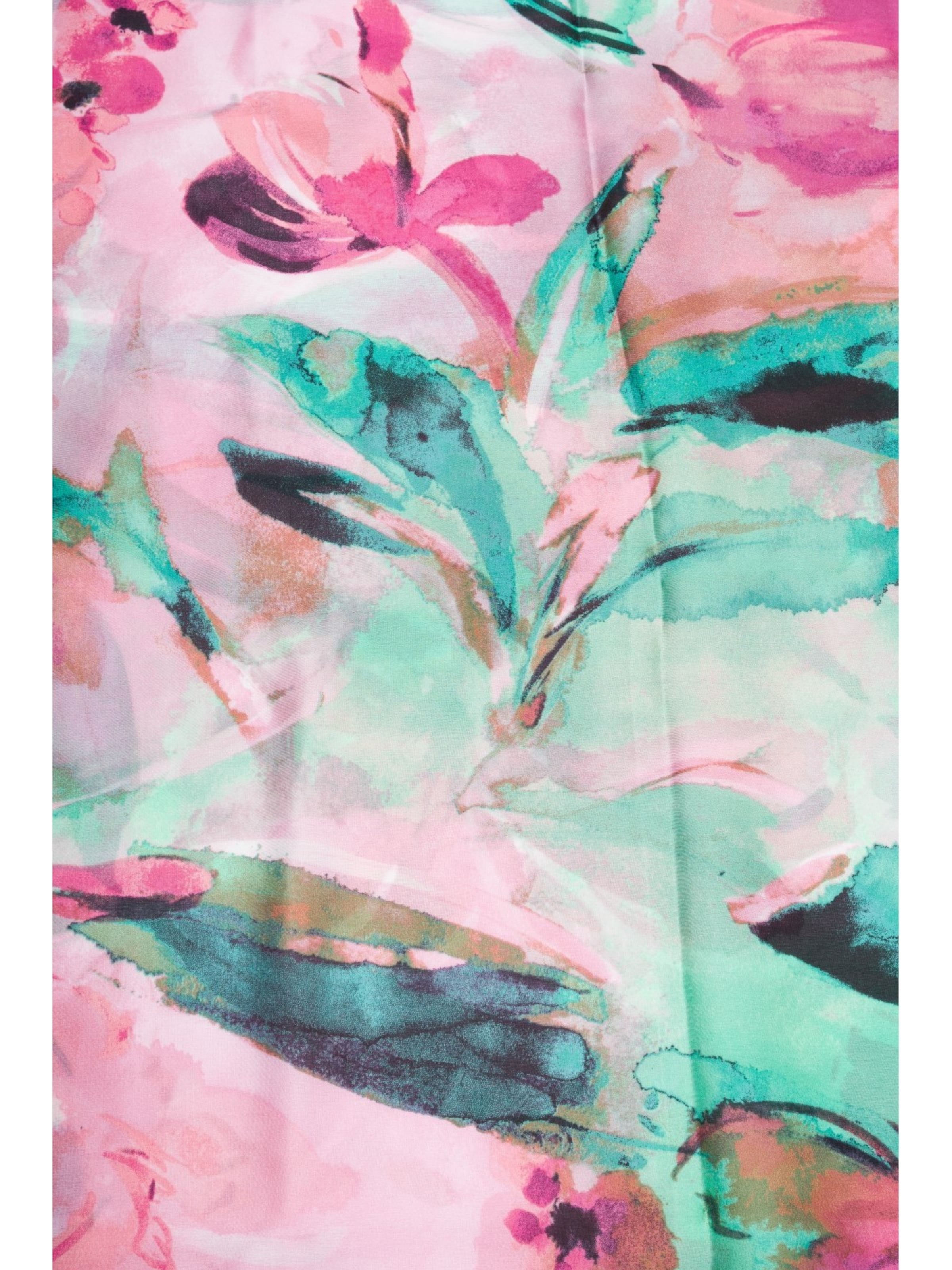 styleBREAKER Schal 'Schal mit Aquarell Blumen Muster'‌‌‌‌‌‌‌‌ in Pink
