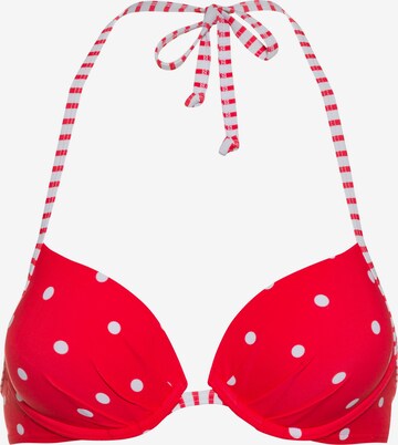 Push-up Top per bikini 'Audrey' di s.Oliver in rosso: frontale