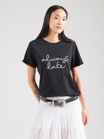 CATWALK JUNKIE Shirt 'Always Late' in Black: front