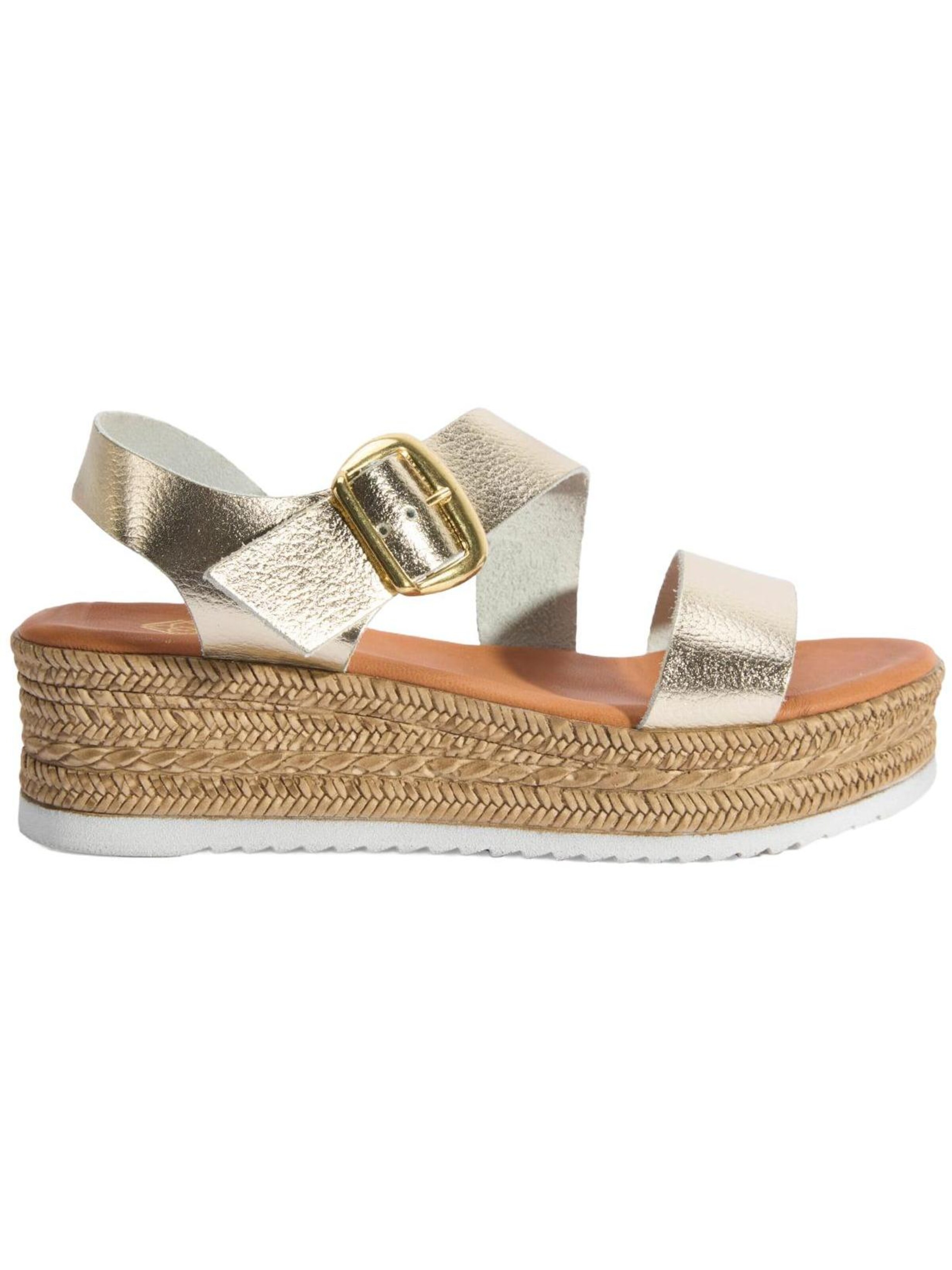 Desa Sandals 'Keilsandalen' in Gold