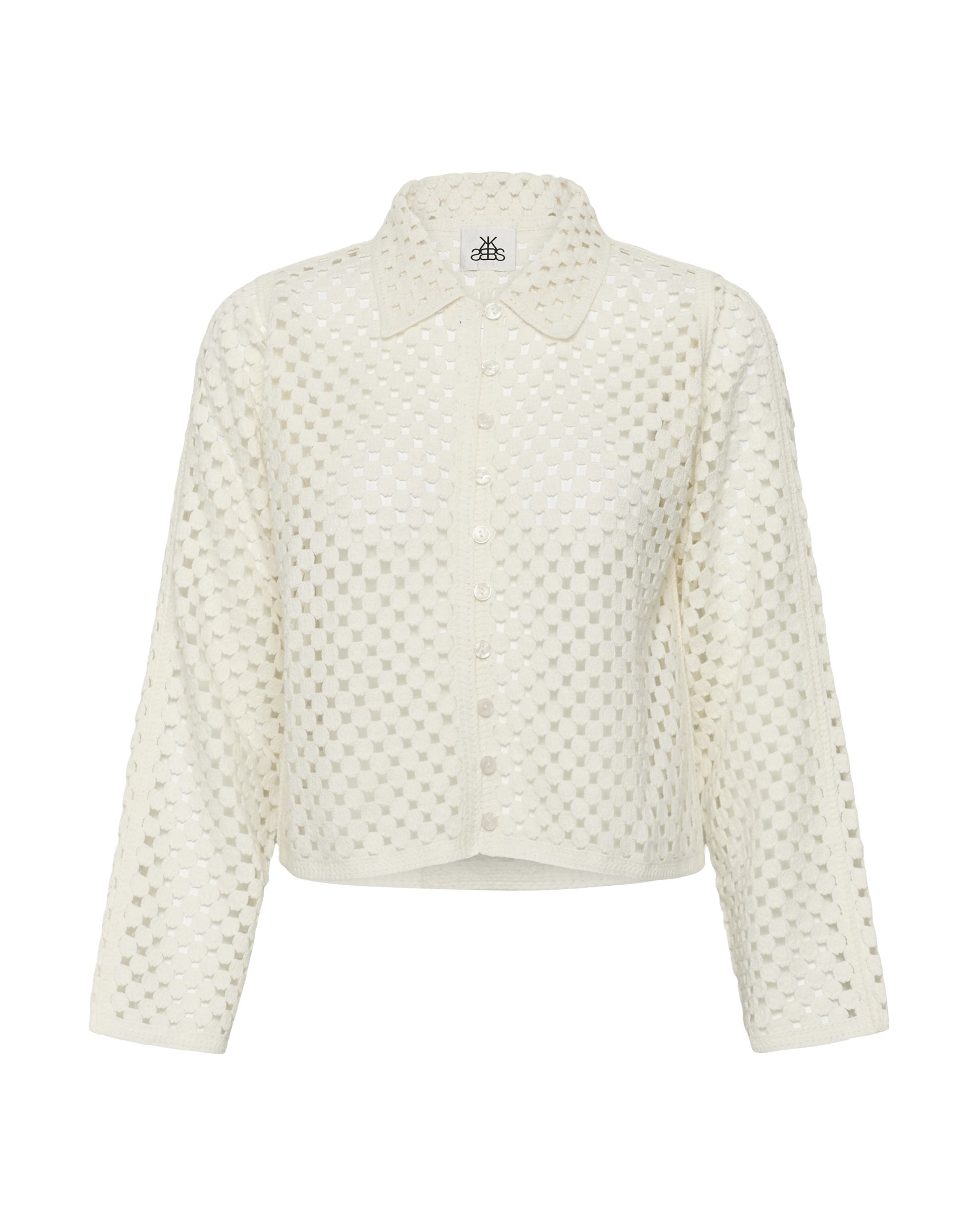 KAREN BY SIMONSEN Knit cardigan 'Filippa' in White: front