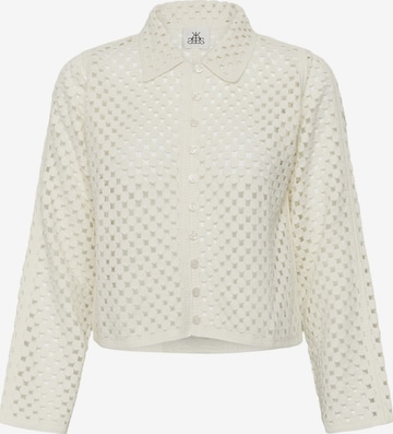 KAREN BY SIMONSEN Strickjacke 'Filippa' in Weiß: Vorderseite