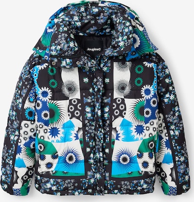 Desigual Winterjas in de kleur Blauw / Groen / Zwart / Wit, Productweergave