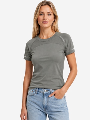 T-shirt fonctionnel 'Wulibike Damen Outdoor Funktionsshirt Trailrunning Kurzarm-Shirt' WULIBIKE en gris