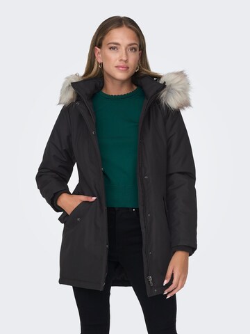 ONLY Winterparka 'Katy' in Zwart: voorkant