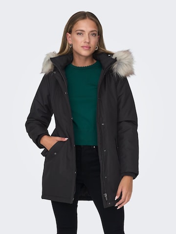 ONLY Winterparka 'Katy' in Zwart: voorkant