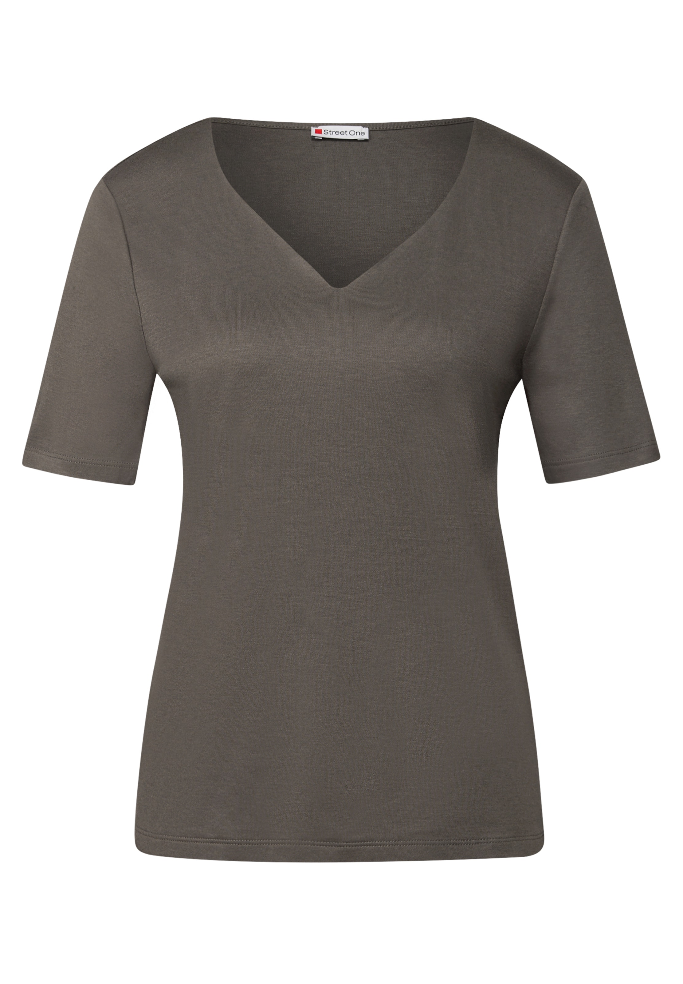 STREET ONE Shirt in Brown: front