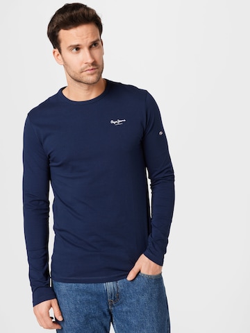 Pepe Jeans - Camiseta en azul: frente