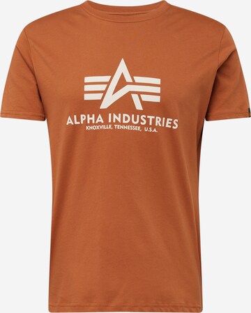 ALPHA INDUSTRIES - Camiseta en marrón: frente