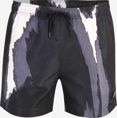 HUGO Zwemshorts 'Bull' in de kleur Smoky blue / Zwart / Wit, Productweergave
