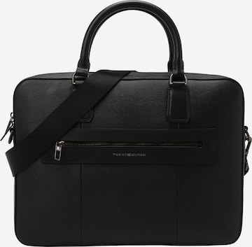 TOMMY HILFIGER Laptop bag in Black: front