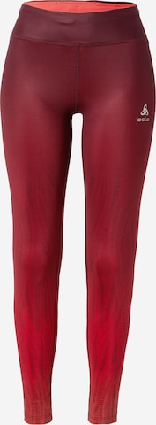 ODLO - Skinny Pantalón deportivo 'Zeroweight' en rojo: frente