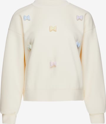Sweat-shirt MYMO en beige : devant