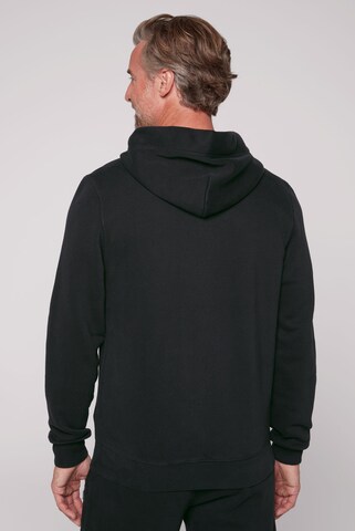 CAMP DAVID Kapuzensweatjacke mit Retro-Artwork in Schwarz