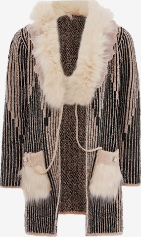 faina Πλεκτή ζακέτα σε μαύρο: μπροστά