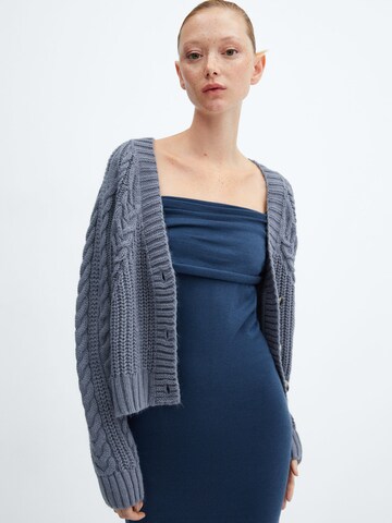 MANGO Knit Cardigan 'Pirouete' in Grey: front