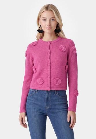 IZIA Knit cardigan in Pink: front