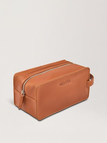 NEGOTIA Leather Toiletry Bag 'Caldre' in Brown