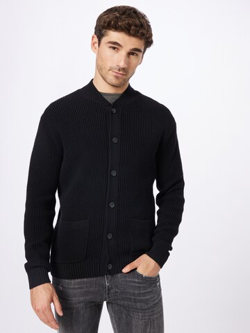 Wemoto Knit Cardigan 'Theo' in Black: front