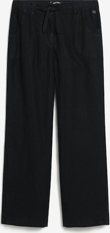 Superdry Wide leg Broek in Zwart: voorkant