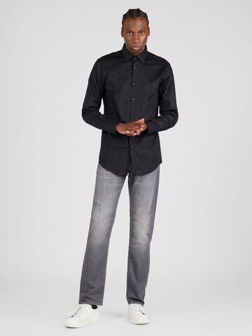 HUGO Slim Fit Hemd in Schwarz
