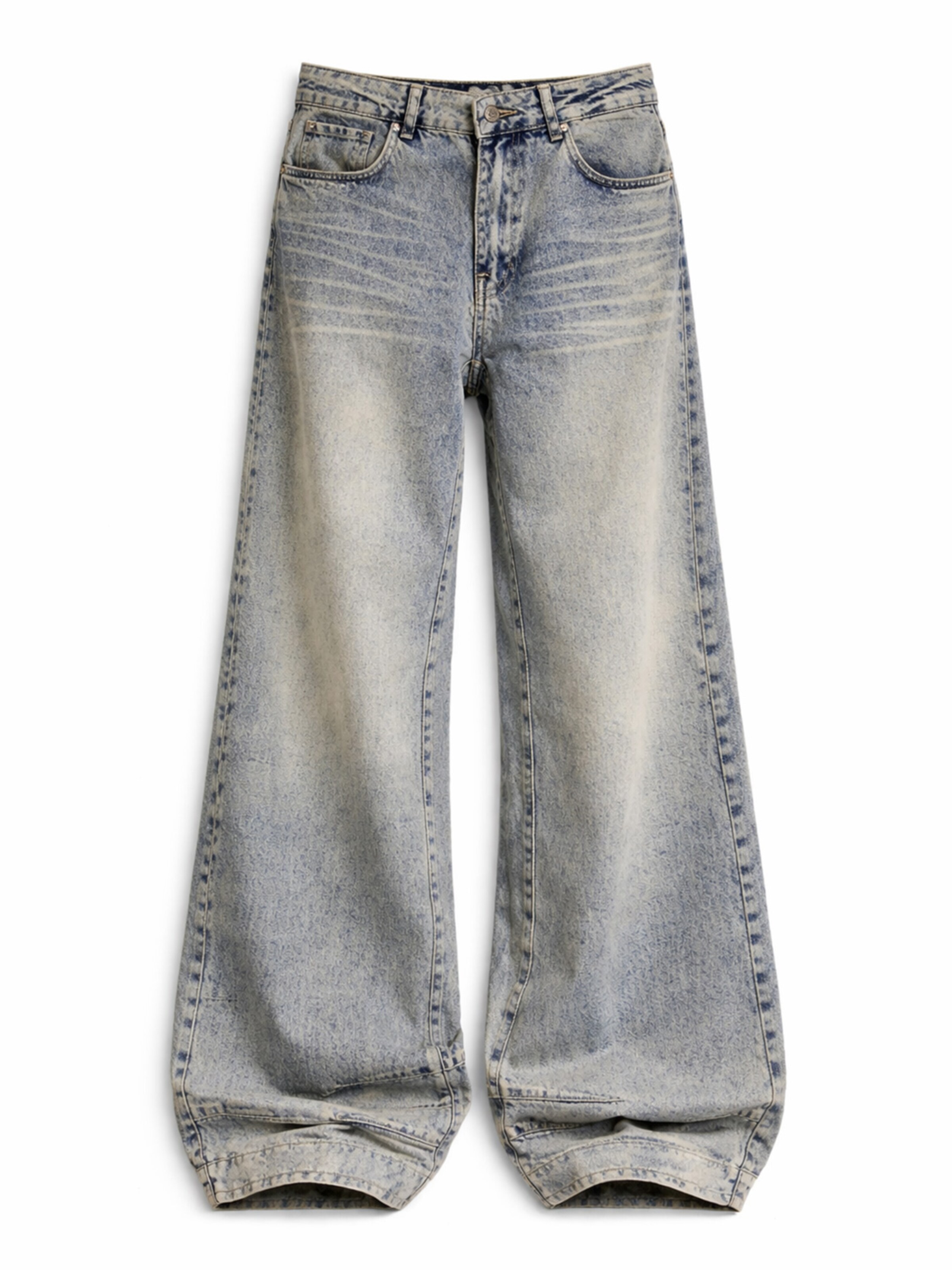 IT'S BASIC - Pierna ancha Vaquero 'Wide Mid Rise Jeans (Lenght 30)' en azul