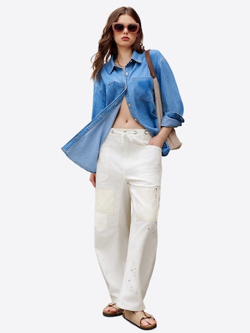 Imily Bela Baggy Farkut värissä valkoinen