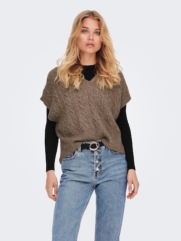 ONLY Pullover 'Melody' in Braun: Vorderseite