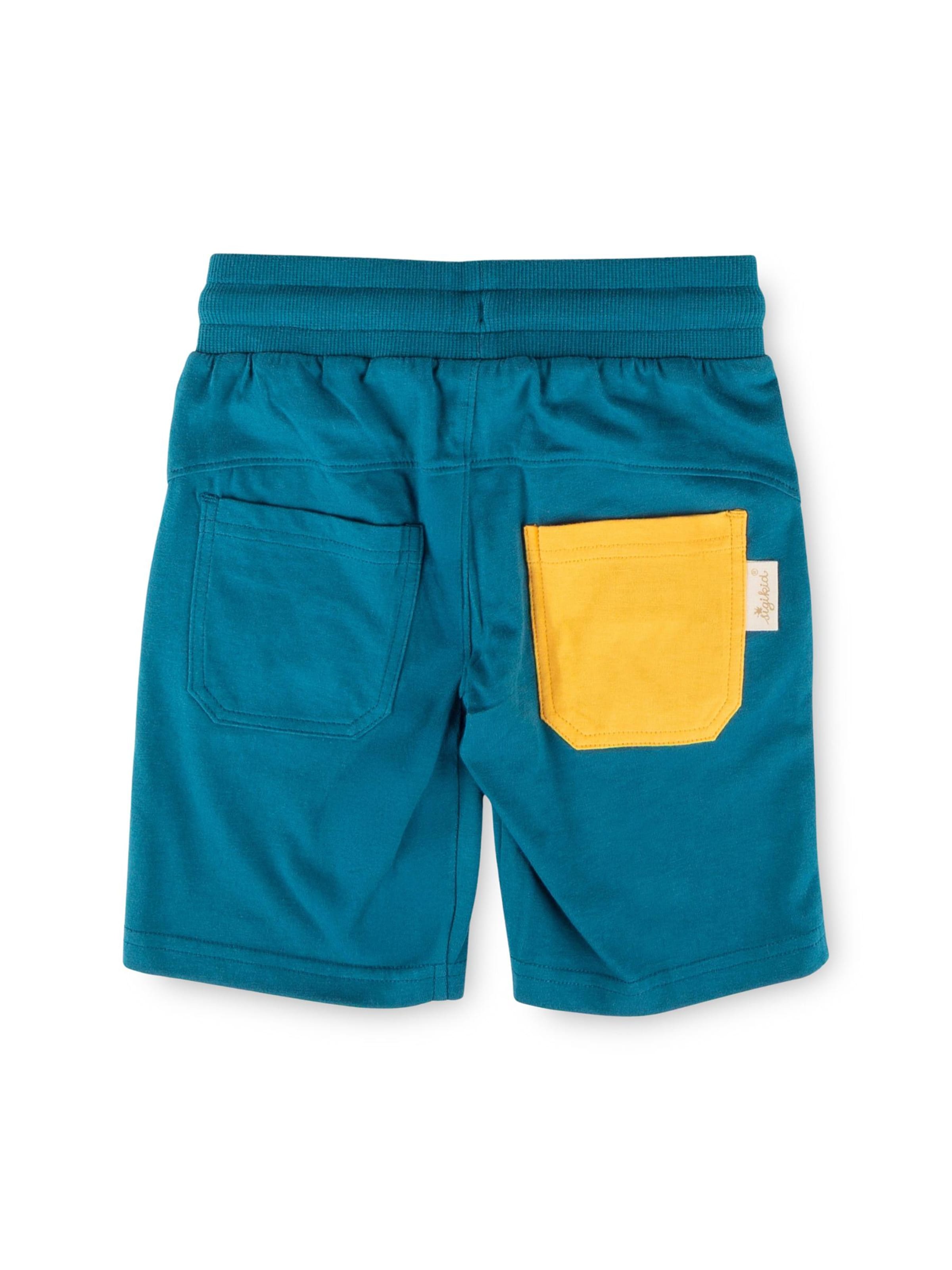 SIGIKID Regular Pants 'Bermuda Blue & Bright' in Green