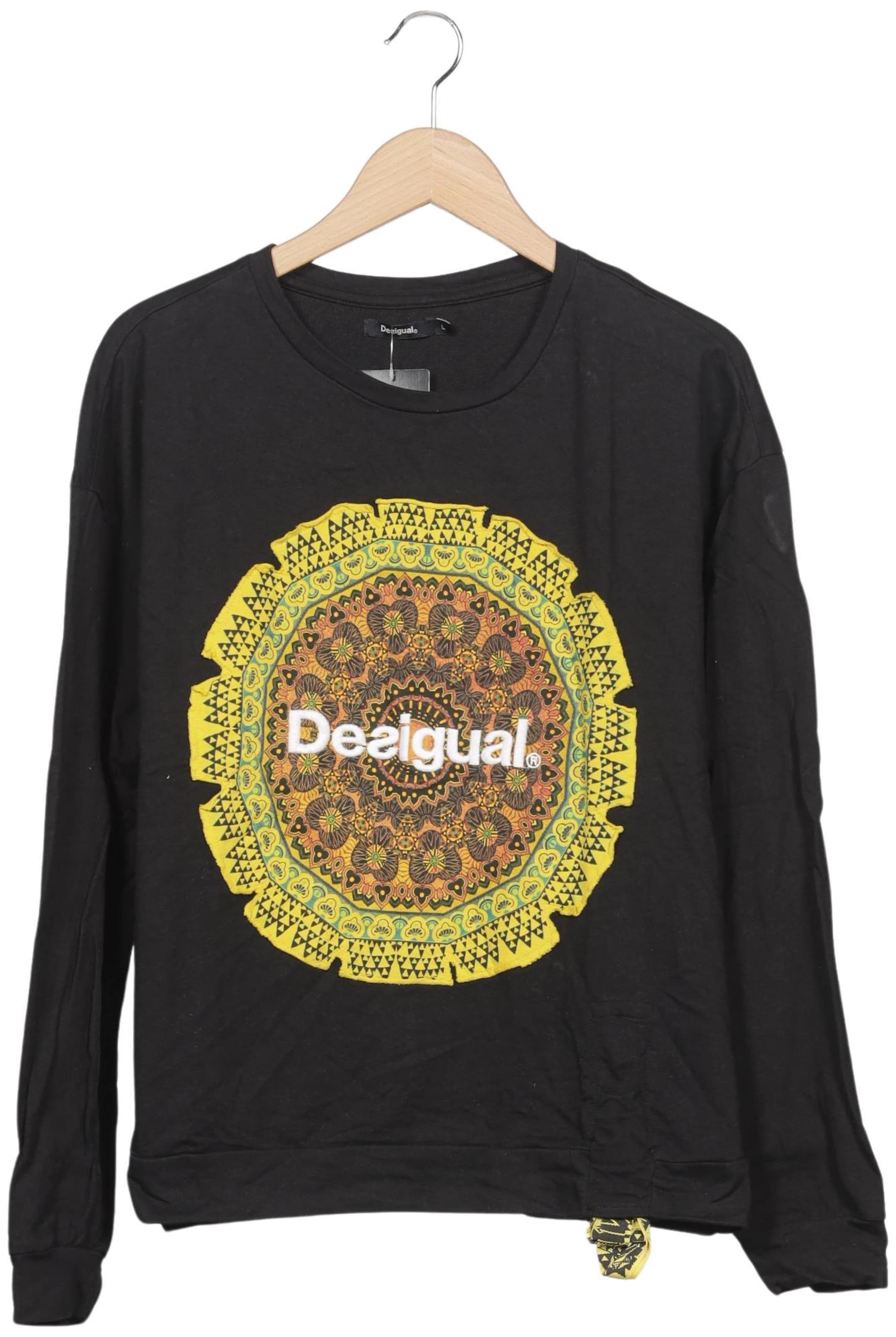 Desigual Sweatshirt & Zip-Up Hoodie in L in Black: front