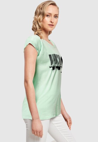 Merchcode Shirt 'Brandalised - Barcode Leopard' in Green