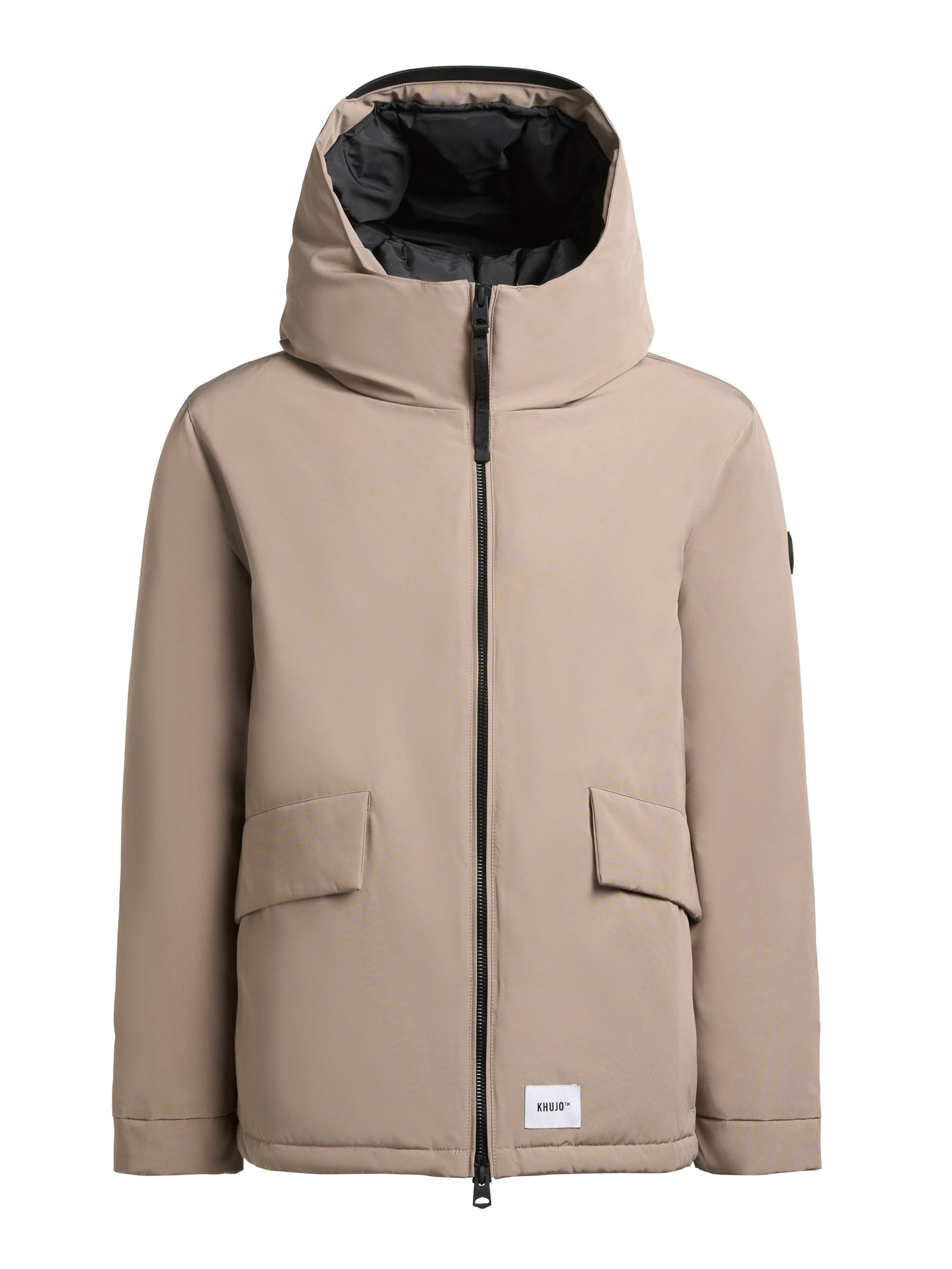 bēšs khujo Ziemas jaka 'Oreg': no priekšpuses