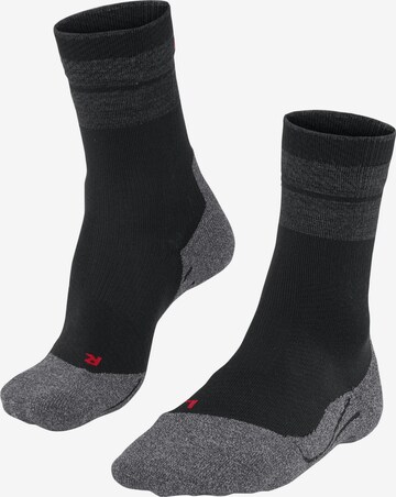 FALKE Sportsocken 'TK Compression Stabilizing' in Schwarz: Vorderseite