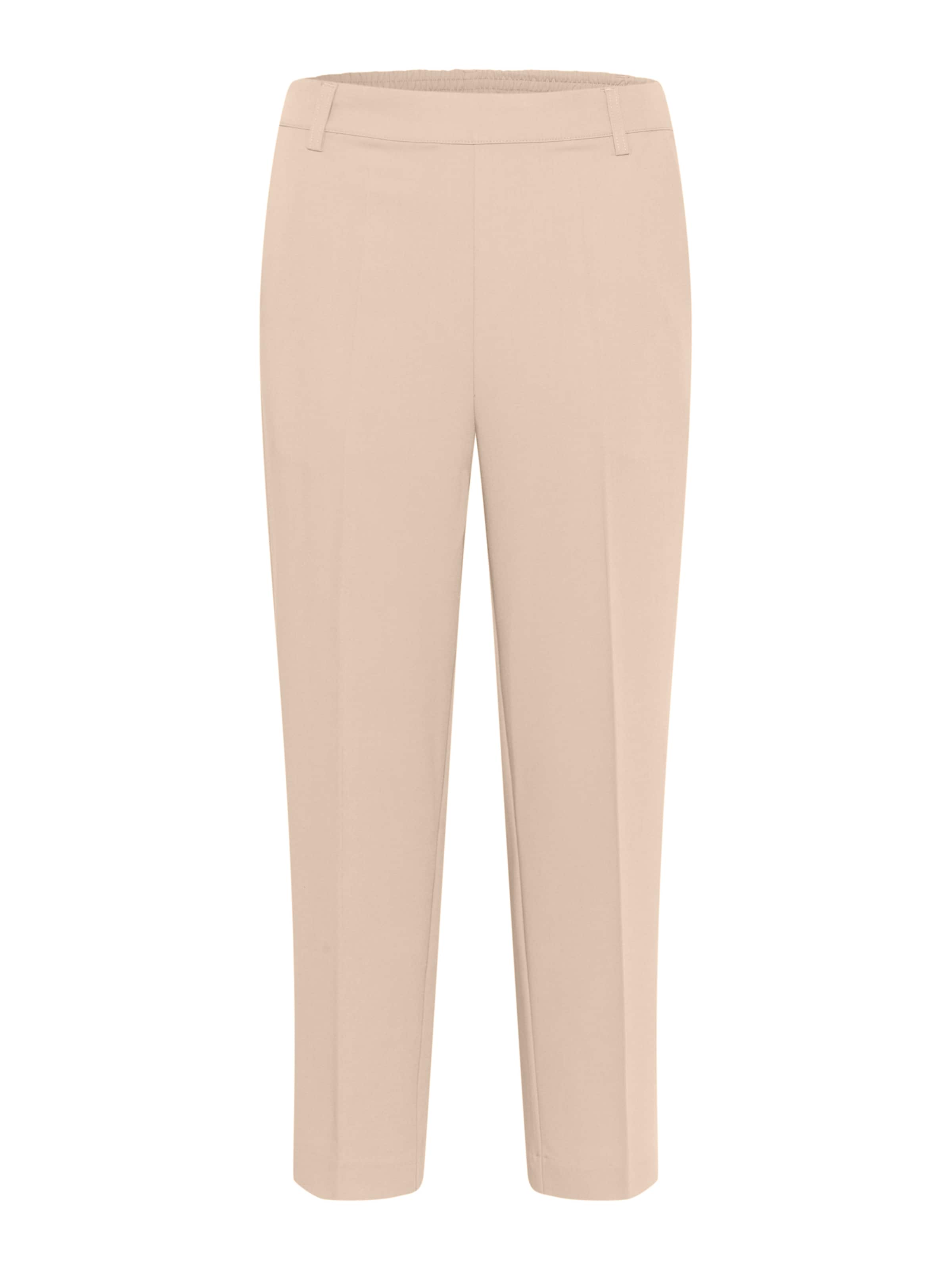 Kaffe Trousers with creases 'Sakura' in Beige: front