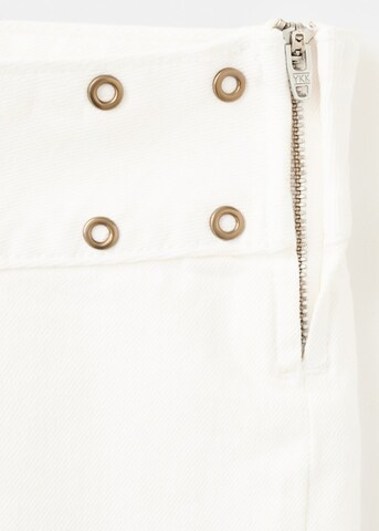 MANGO TEEN Slim fit Pants 'Beat' in White