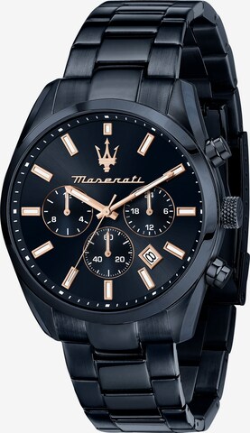 Maserati Analoguhr in Blau: predná strana