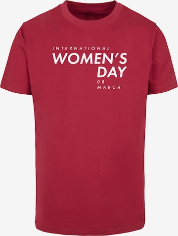 Merchcode Shirt 'WD - International Women's Day' in Rood: voorkant