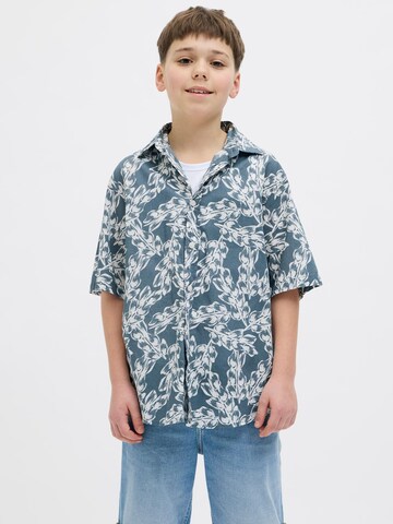 Jack & Jones Junior Comfort fit Button Up Shirt in Grey: front